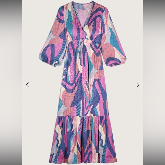 BA&SH BASH Wina Long dress Blue - Picture 8 of 9